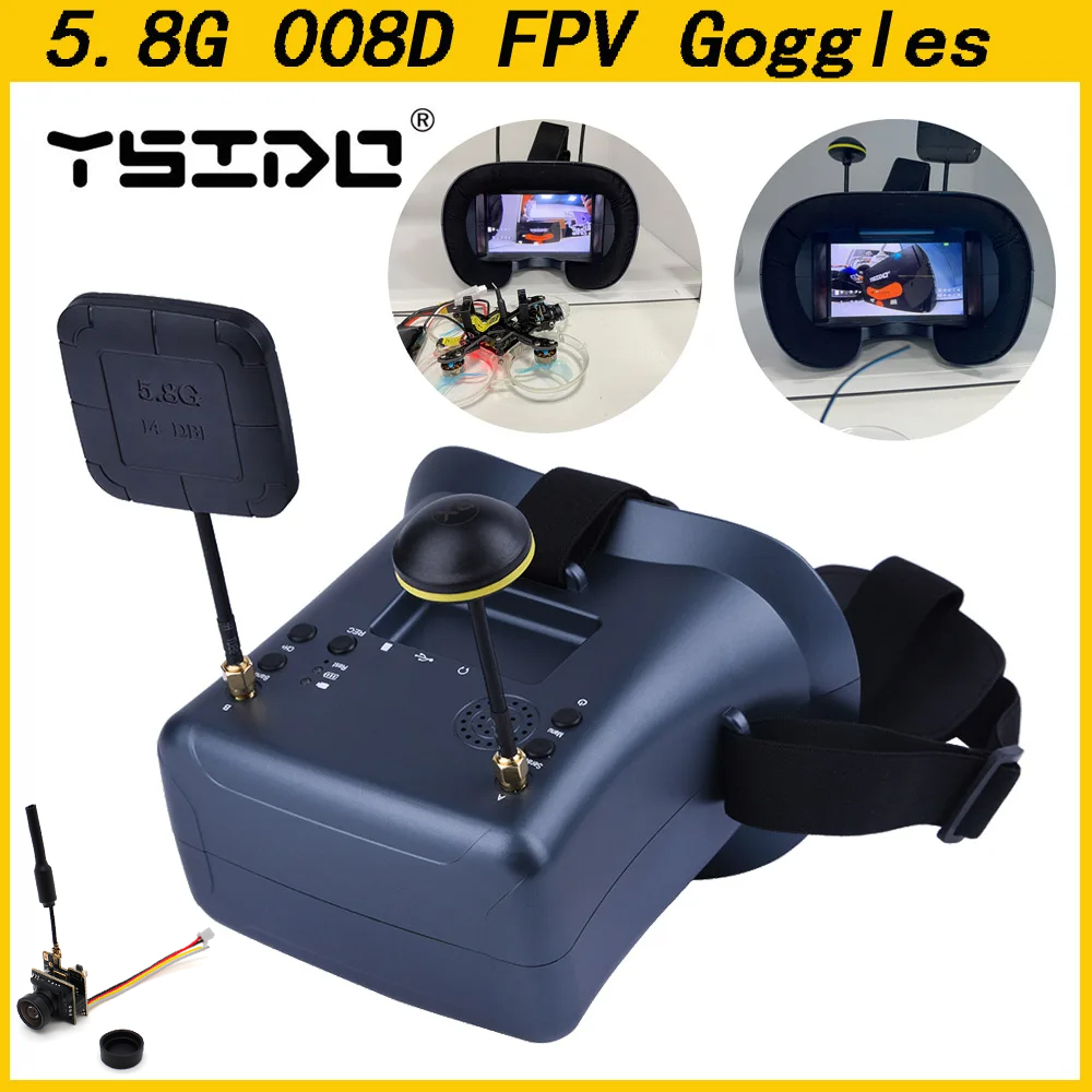 Drone Racing Goggles - 008D 5,8G 40CH 4,3 дюйма 800*480
