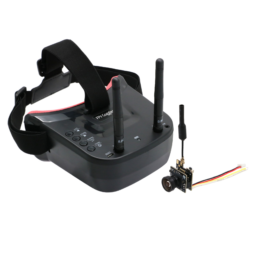 Очки FPV 5.8G 40CH с двумя ант – обзор и цена Drone Racing Goggles